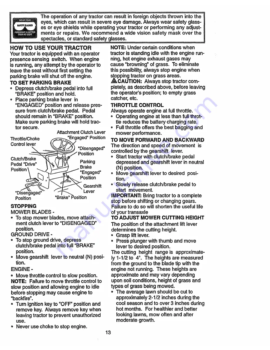 Craftsman 917.270510 Owner'S Manual Download Page 13