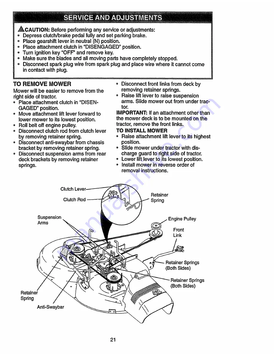 Craftsman 917.270510 Owner'S Manual Download Page 21