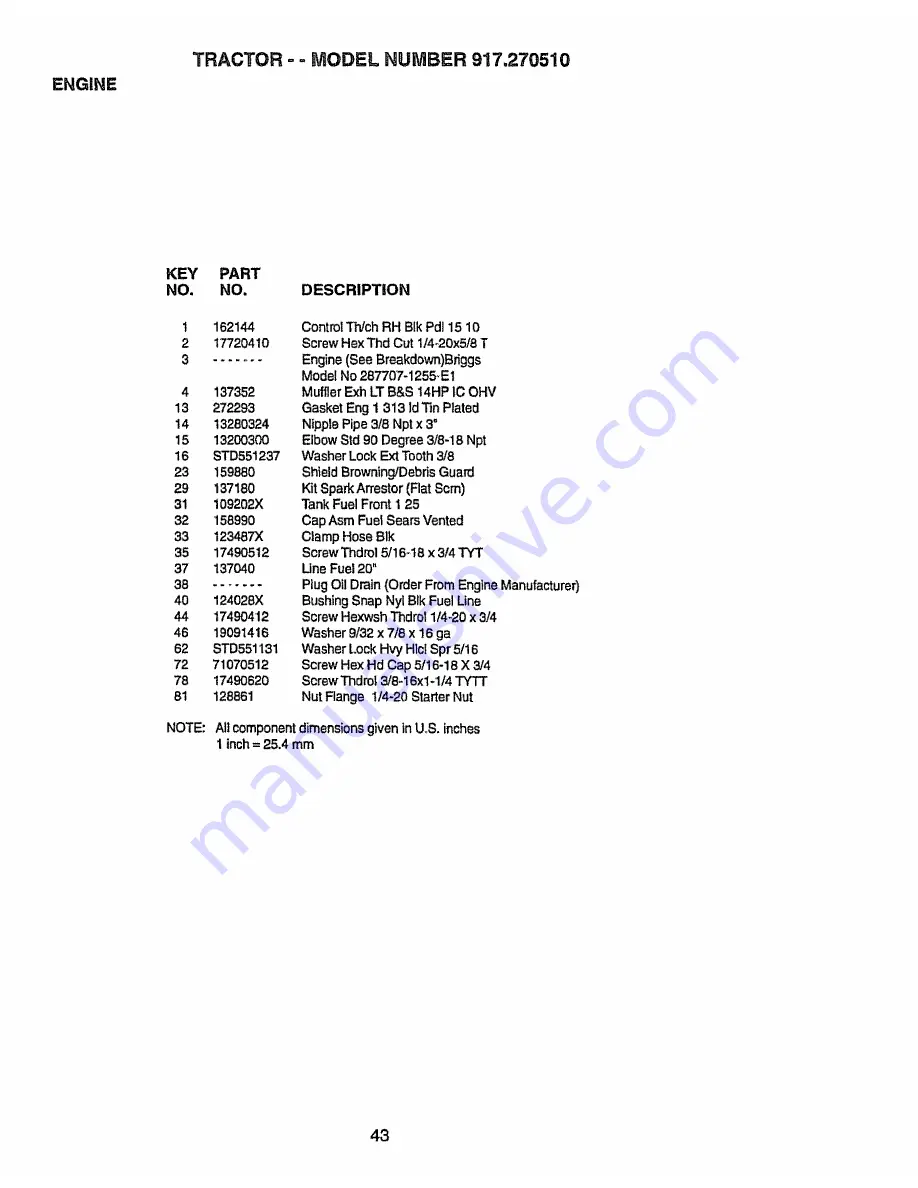 Craftsman 917.270510 Скачать руководство пользователя страница 43