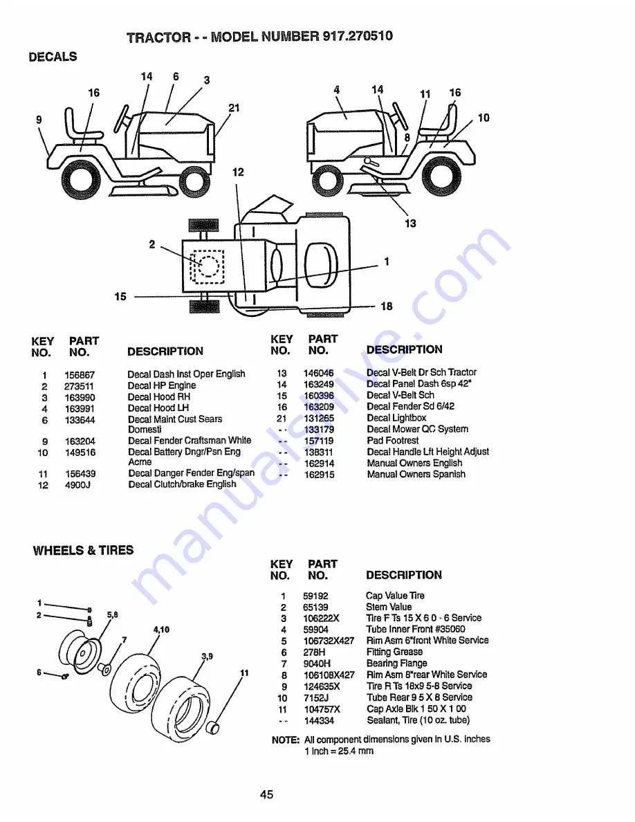 Craftsman 917.270510 Скачать руководство пользователя страница 45