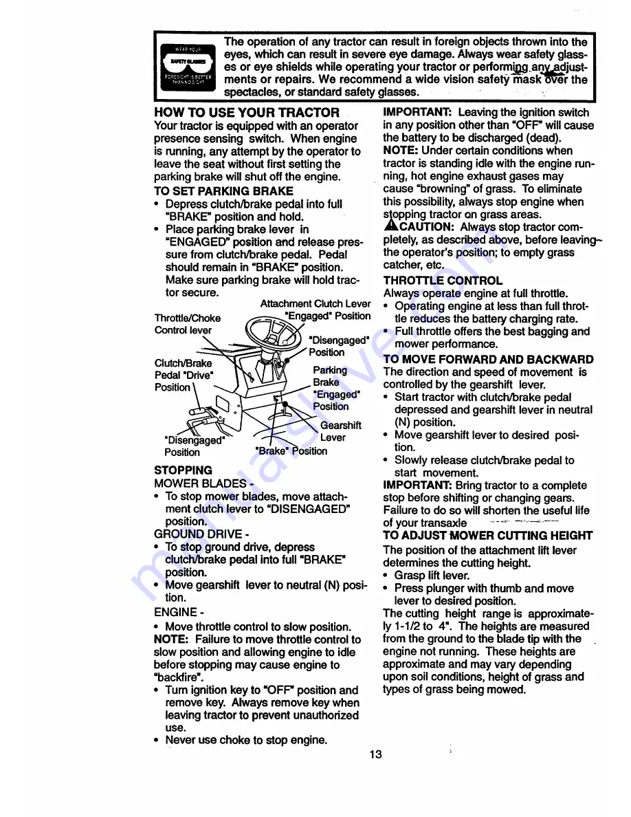 Craftsman 917.270512 Owner'S Manual Download Page 13