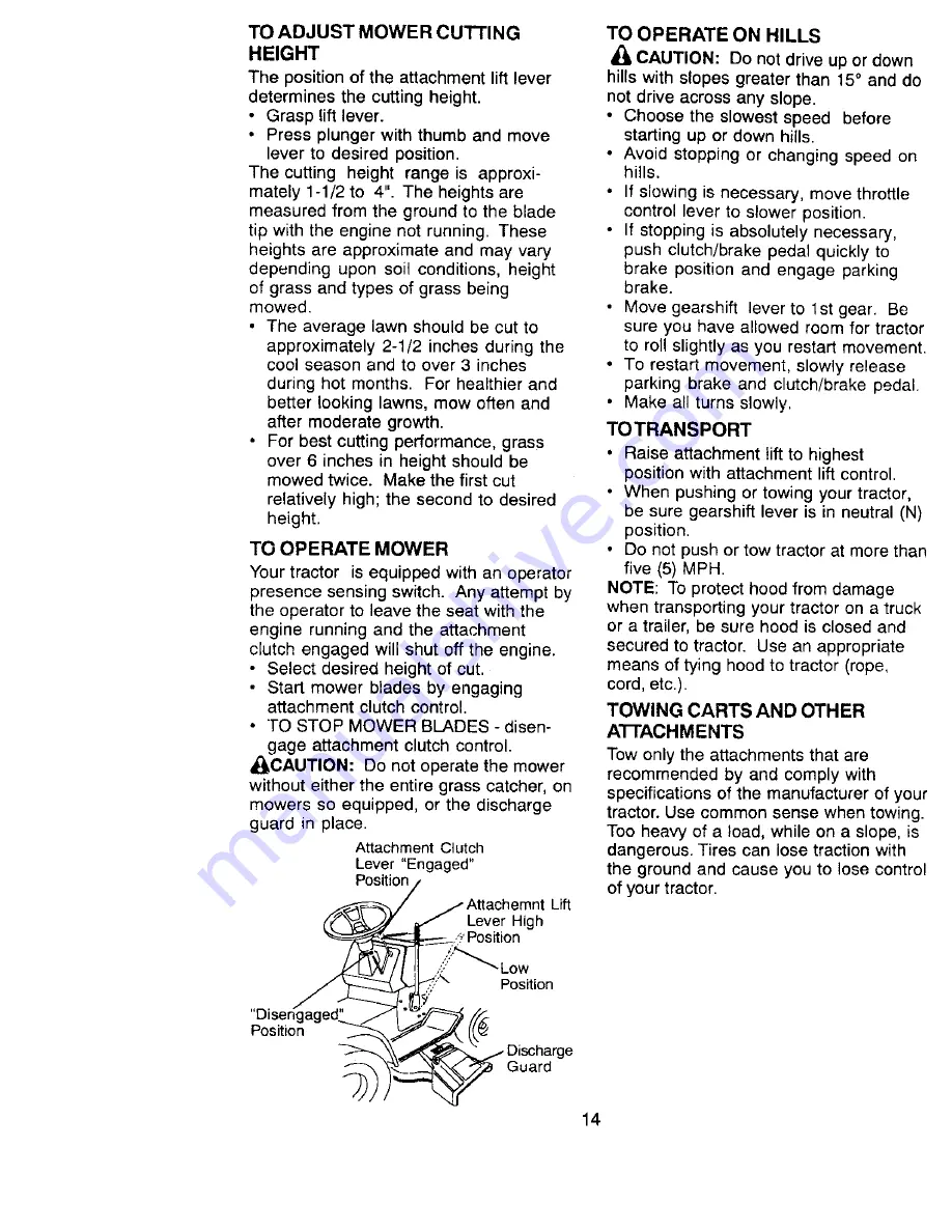 Craftsman 917.270514 Owner'S Manual Download Page 14