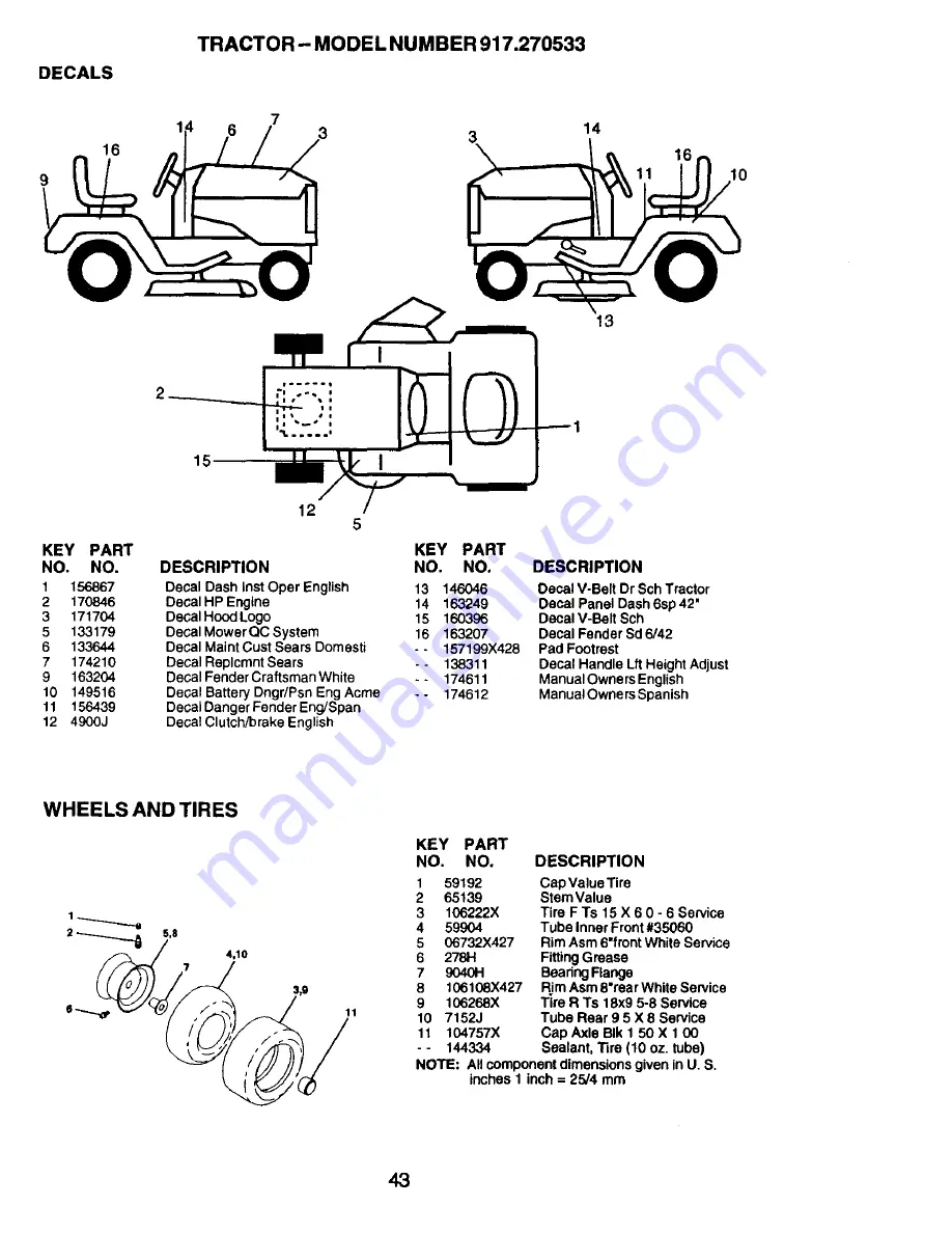 Craftsman 917.270533 Owner'S Manual Download Page 43