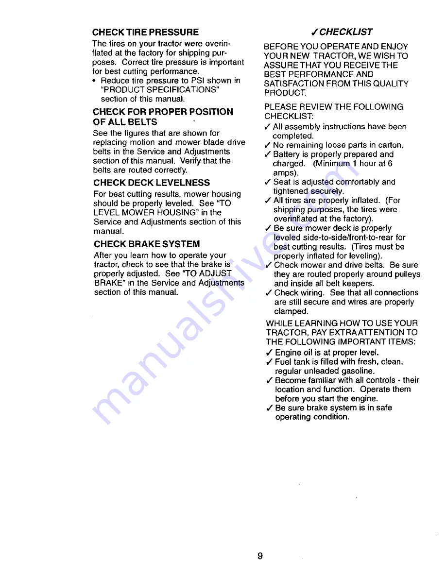 Craftsman 917.270534 Owner'S Manual Download Page 9