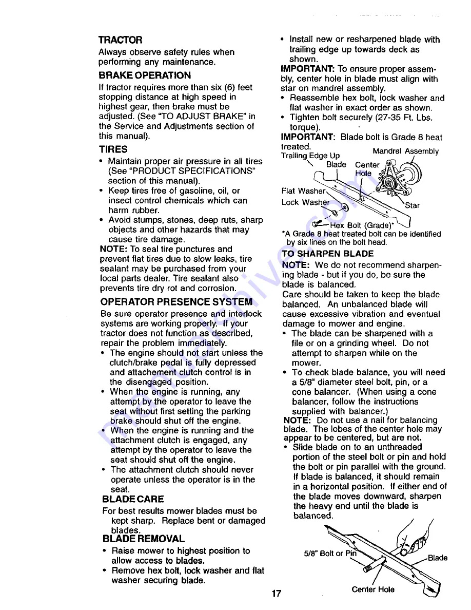 Craftsman 917.270534 Owner'S Manual Download Page 17