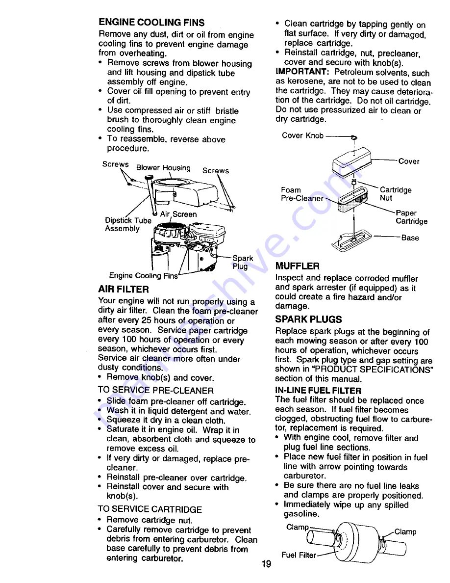 Craftsman 917.270534 Owner'S Manual Download Page 19