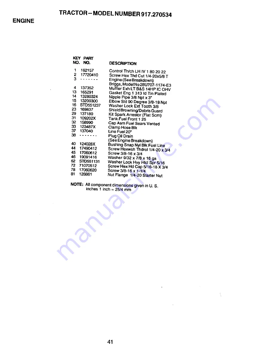 Craftsman 917.270534 Owner'S Manual Download Page 41