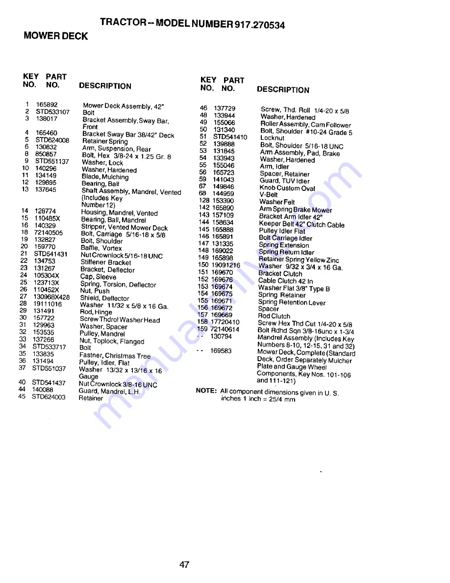 Craftsman 917.270534 Owner'S Manual Download Page 47