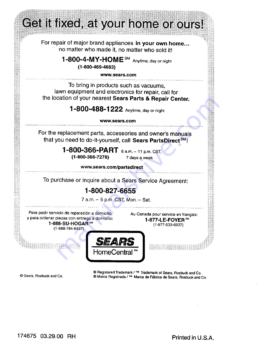 Craftsman 917.270534 Owner'S Manual Download Page 56