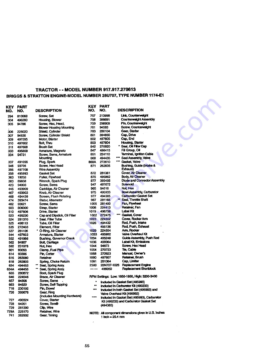 Craftsman 917.270613 Owner'S Manual Download Page 55