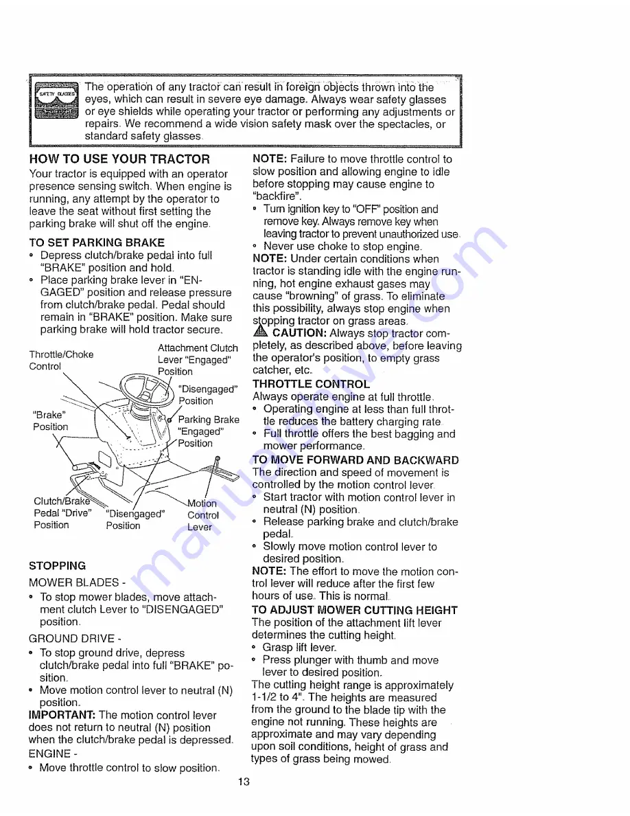 Craftsman 917.270621 Owner'S Manual Download Page 13