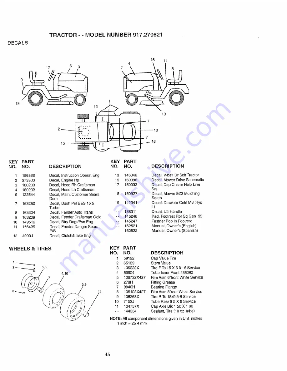 Craftsman 917.270621 Скачать руководство пользователя страница 45