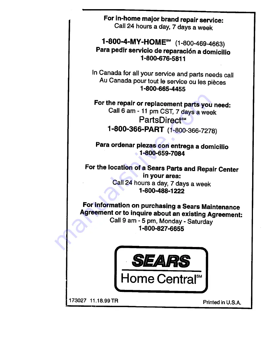 Craftsman 917.270653 Owner'S Manual Download Page 60