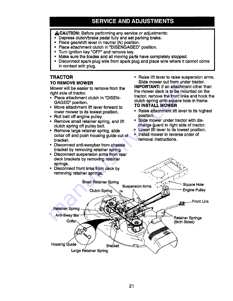 Craftsman 917.270752 Owner'S Manual Download Page 21