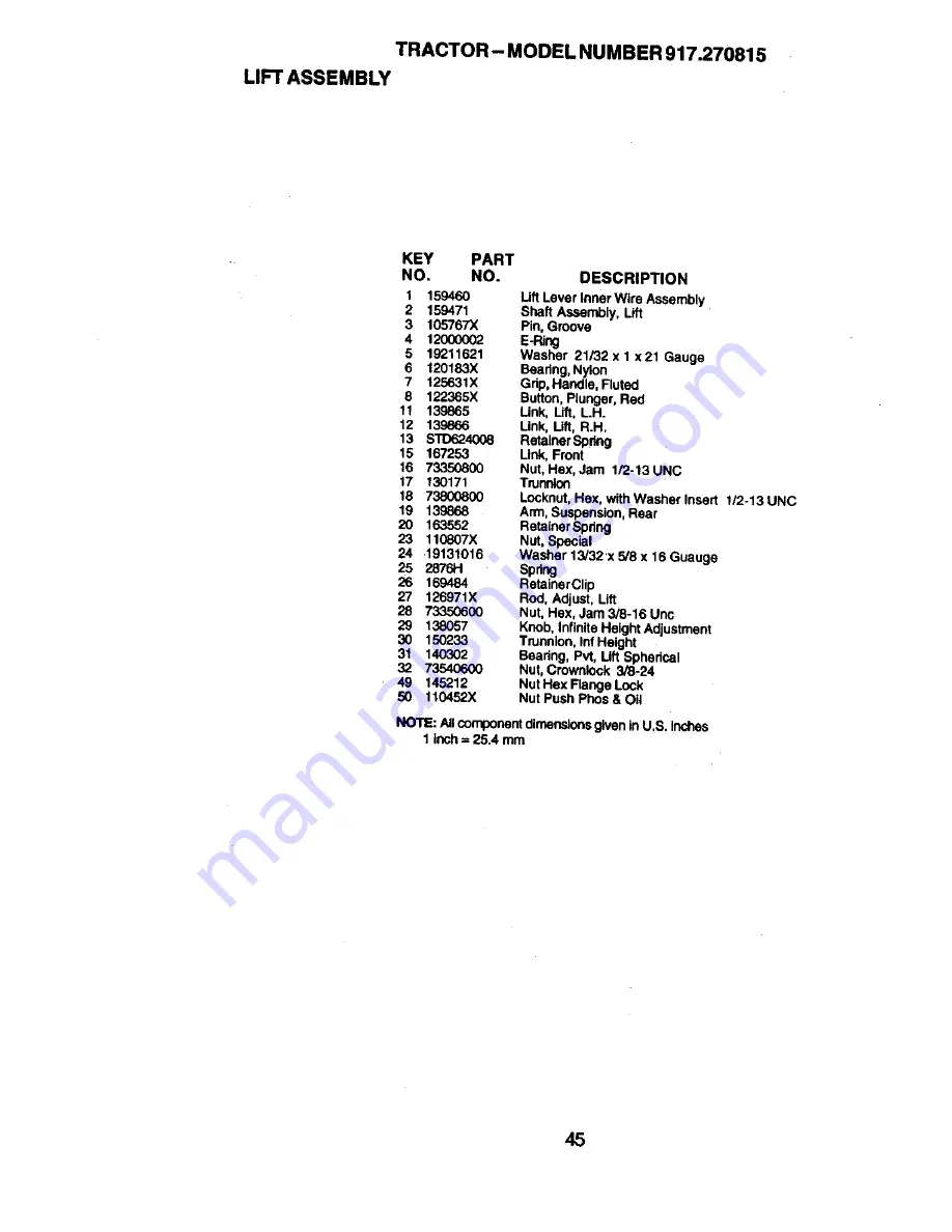 Craftsman 917.270815 Owner'S Manual Download Page 45