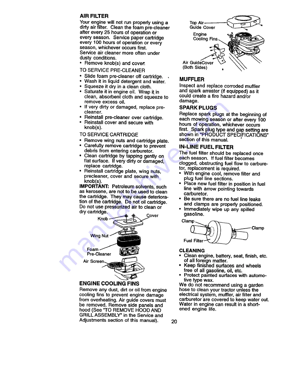 Craftsman 917.270831 Owner'S Manual Download Page 20