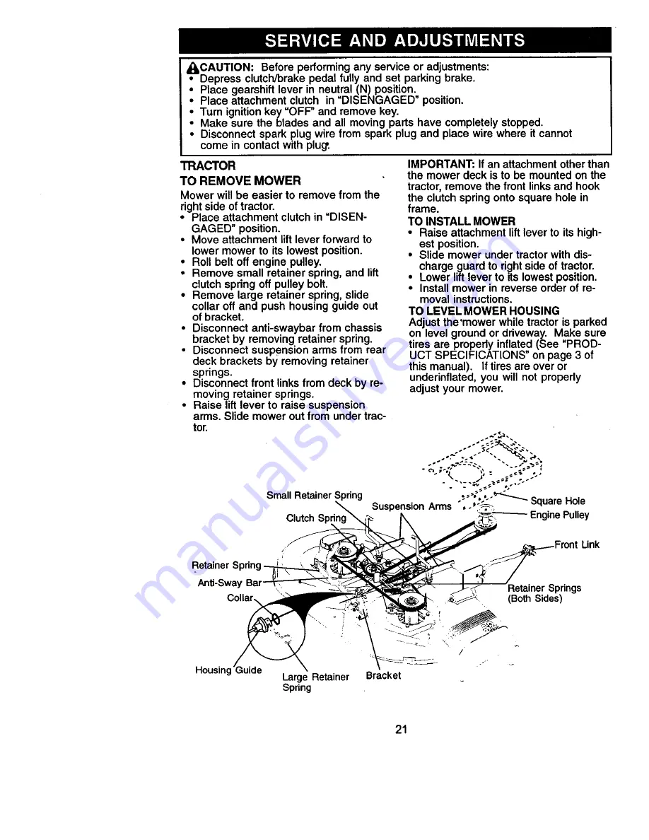 Craftsman 917.270831 Owner'S Manual Download Page 21