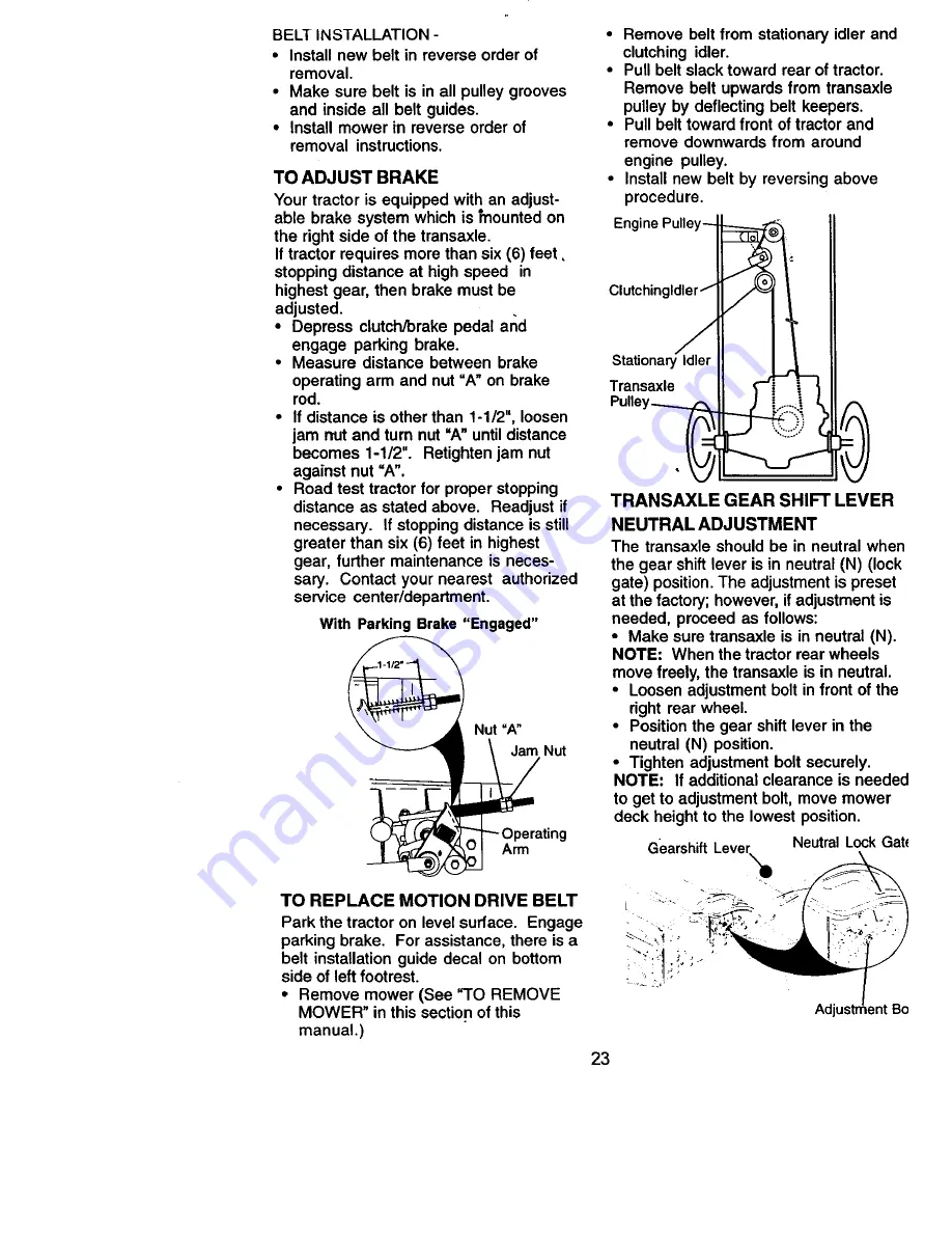 Craftsman 917.270831 Owner'S Manual Download Page 23