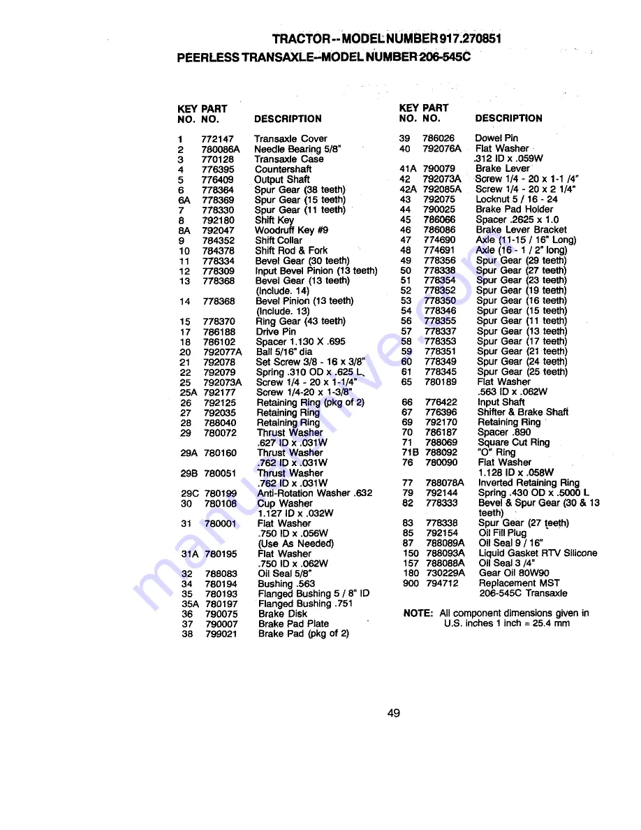 Craftsman 917.270851 Owner'S Manual Download Page 49