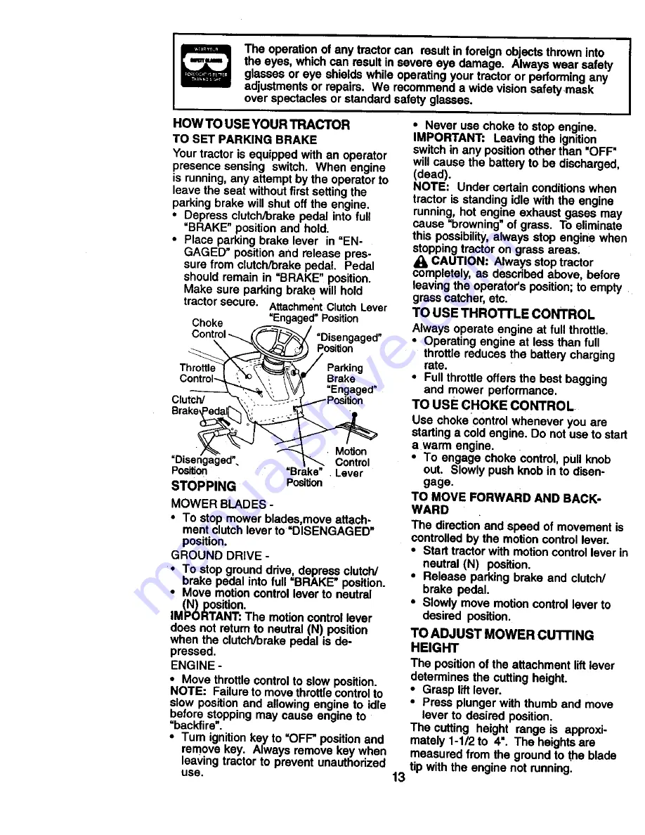 Craftsman 917.270920 Owner'S Manual Download Page 13