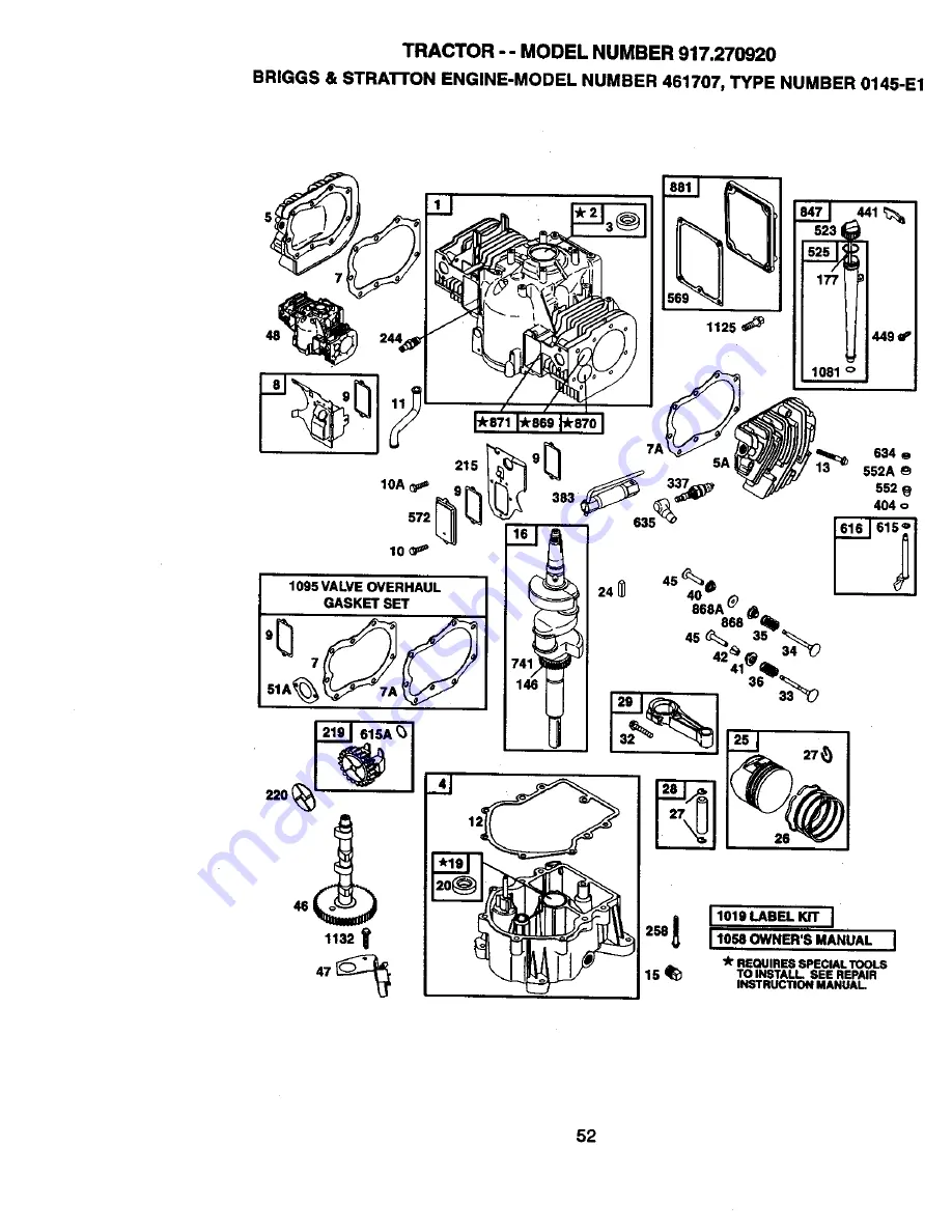 Craftsman 917.270920 Owner'S Manual Download Page 52