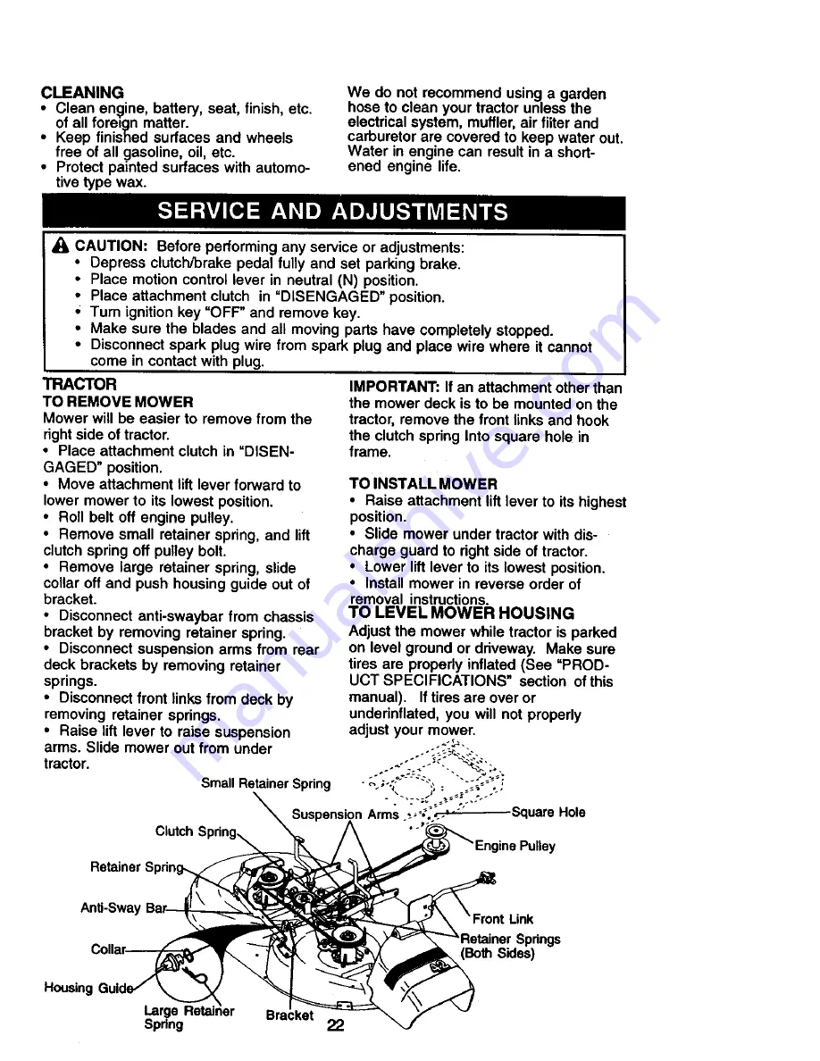 Craftsman 917.270921 Owner'S Manual Download Page 22