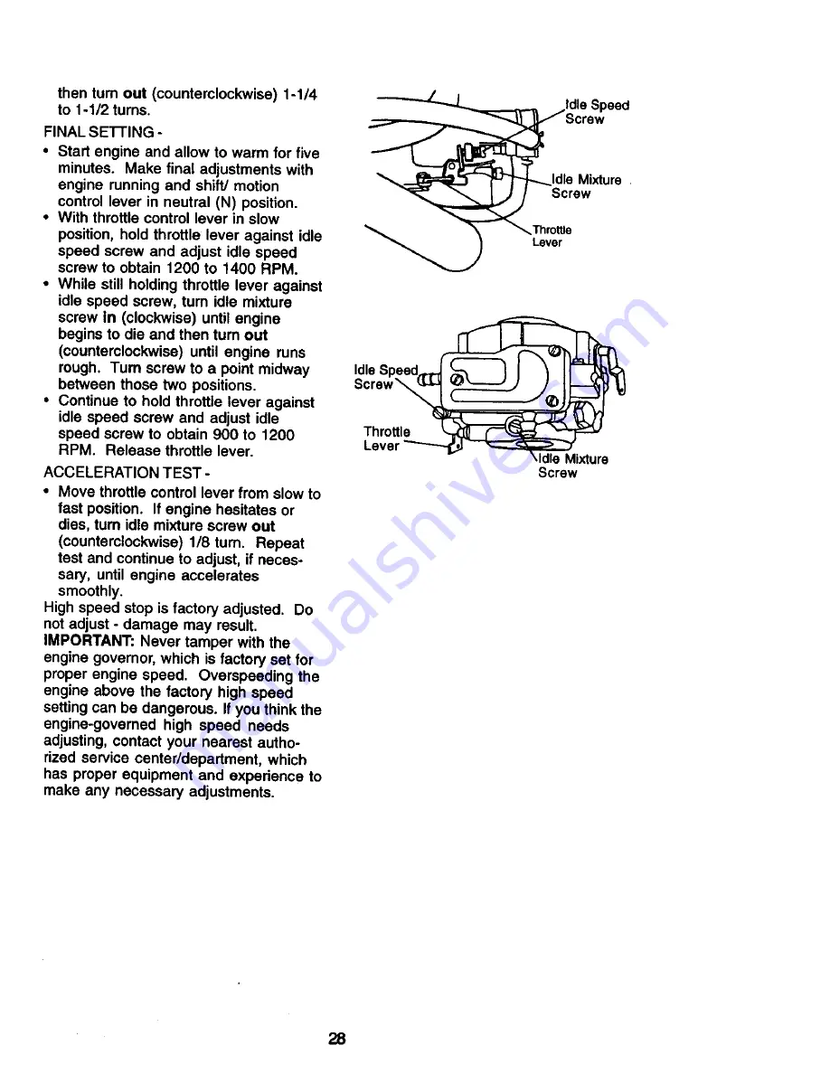 Craftsman 917.270921 Owner'S Manual Download Page 28