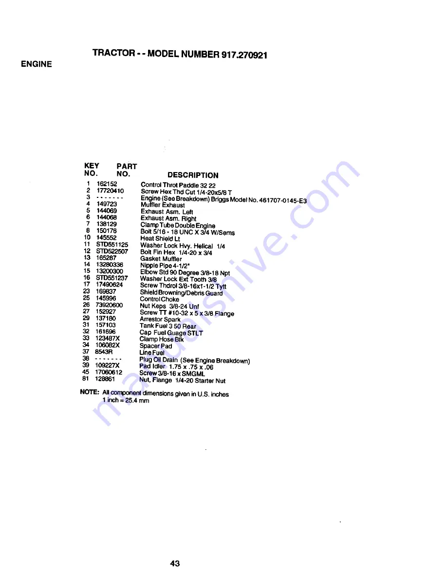 Craftsman 917.270921 Owner'S Manual Download Page 43