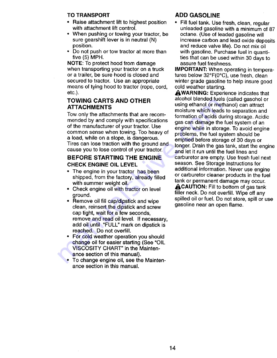 Craftsman 917.270930 Owner'S Manual Download Page 14