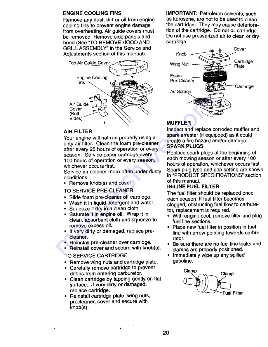 Craftsman 917.270930 Owner'S Manual Download Page 20