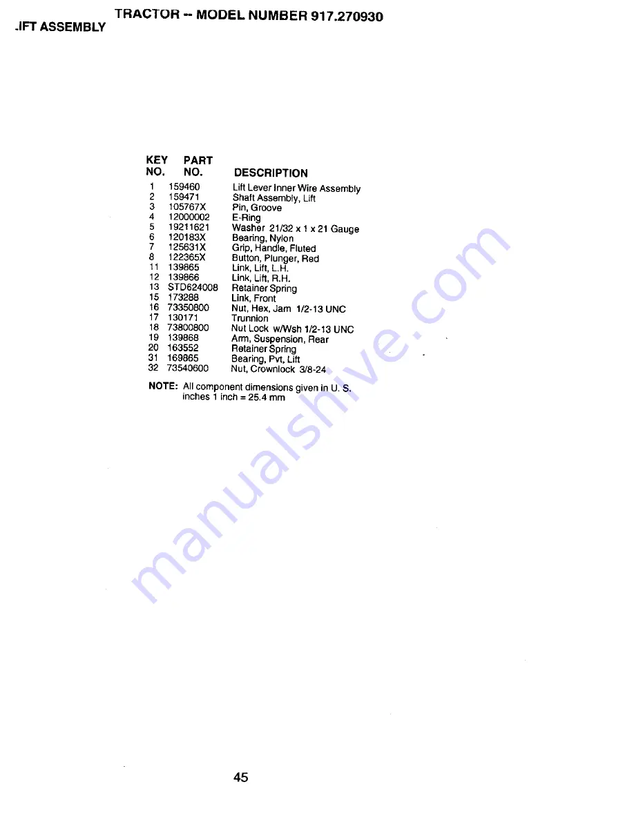 Craftsman 917.270930 Owner'S Manual Download Page 45