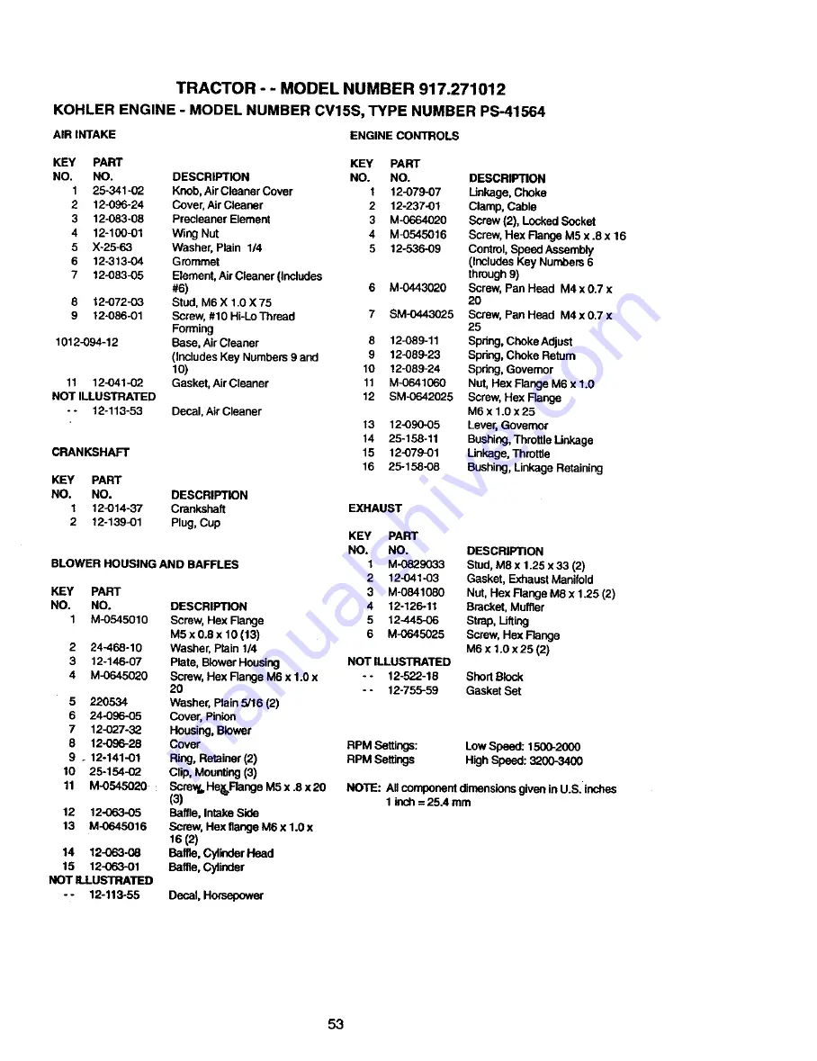 Craftsman 917.271012 Owner'S Manual Download Page 53