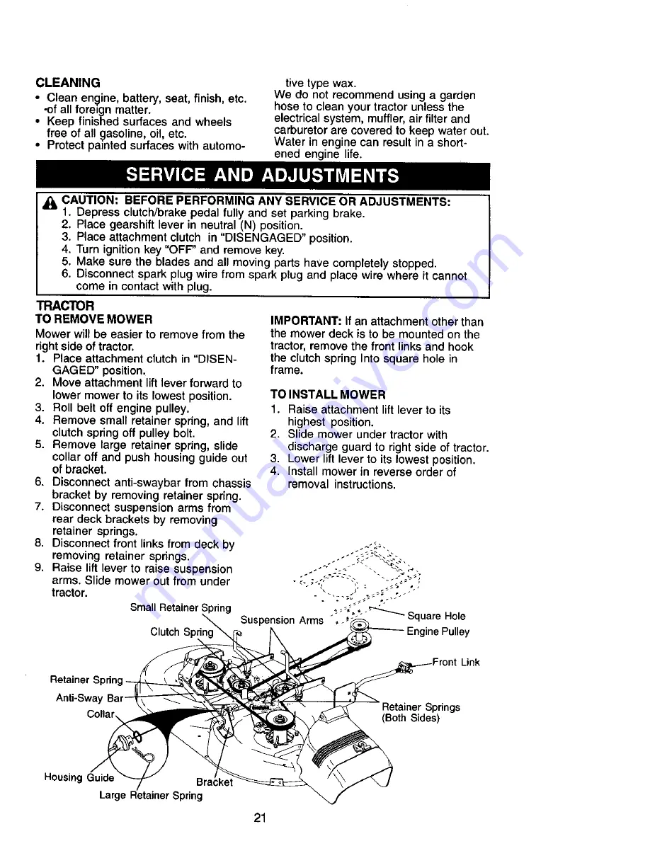 Craftsman 917.271054 Owner'S Manual Download Page 21