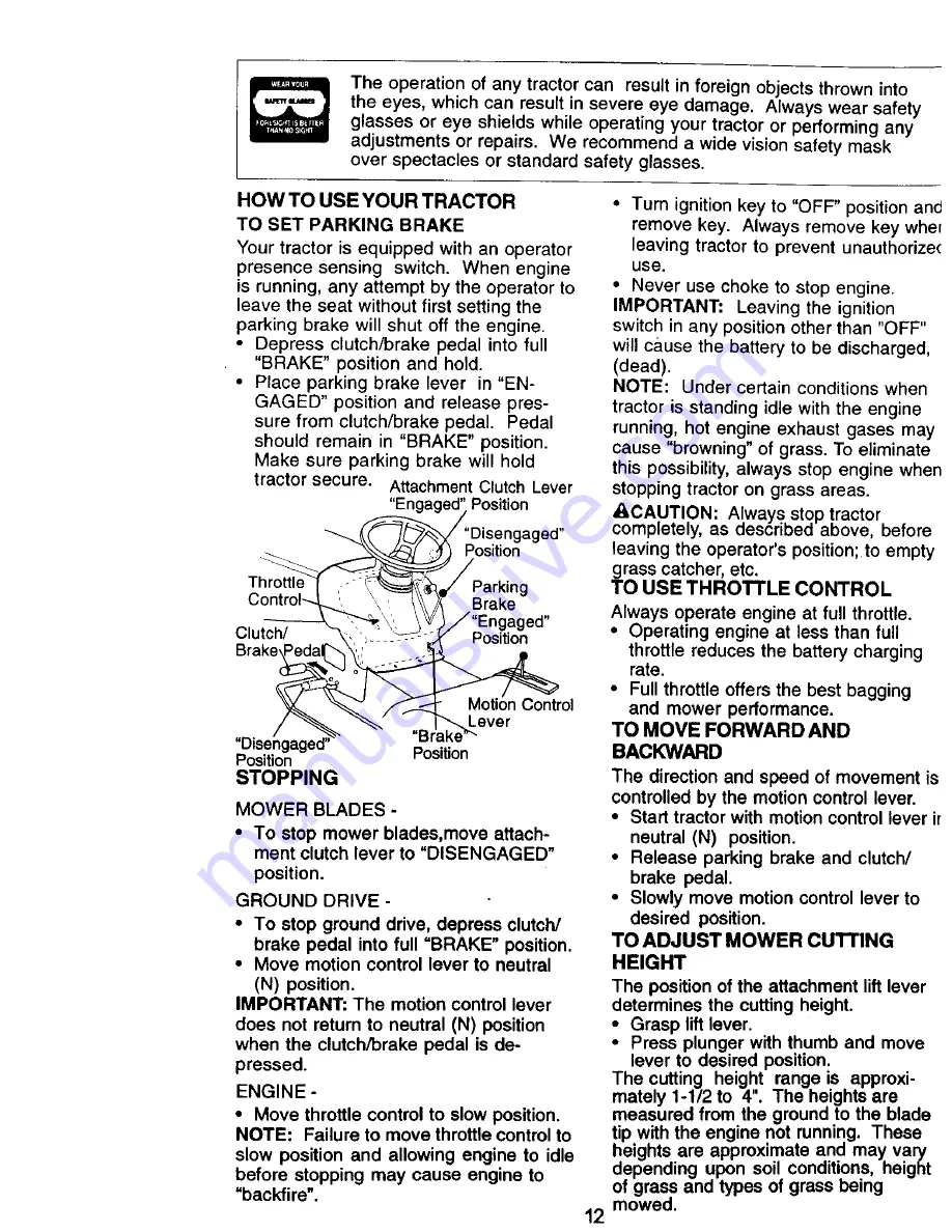 Craftsman 917.271063 Owner'S Manual Download Page 12