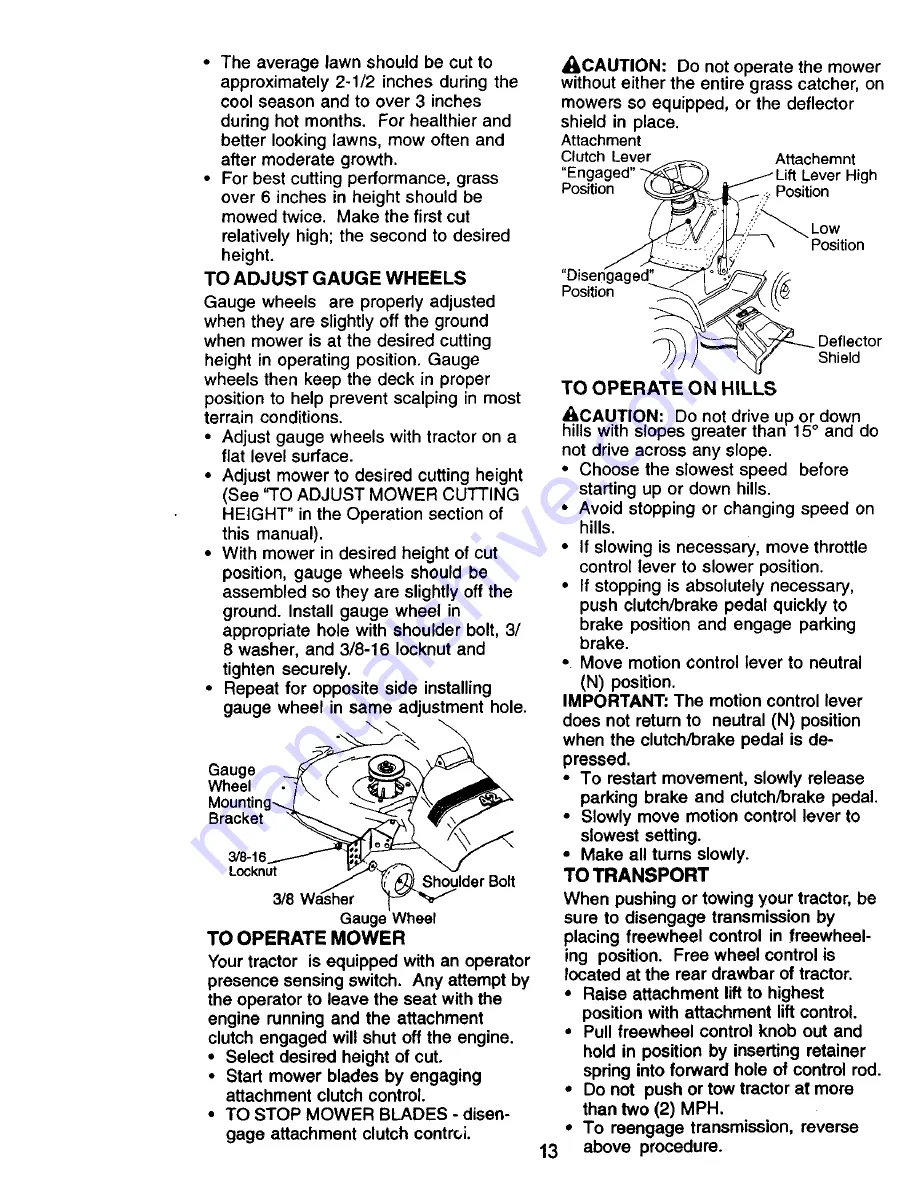 Craftsman 917.271063 Owner'S Manual Download Page 13