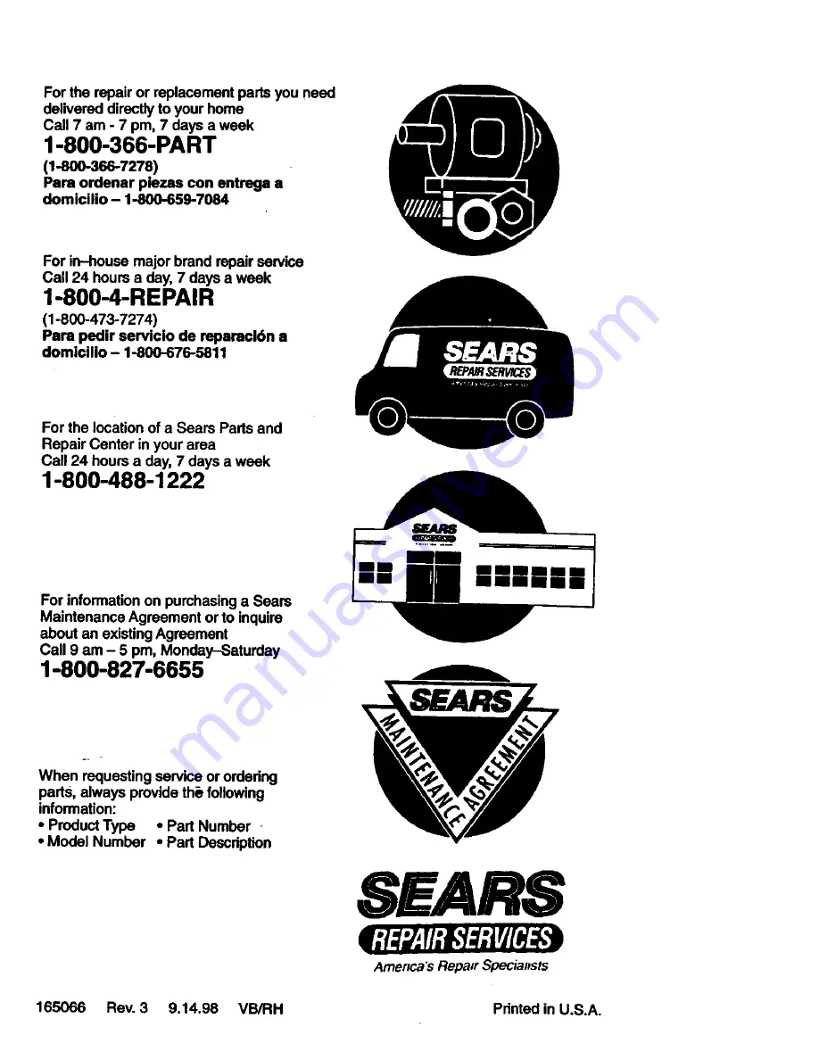 Craftsman 917.271121 Owner'S Manual Download Page 60