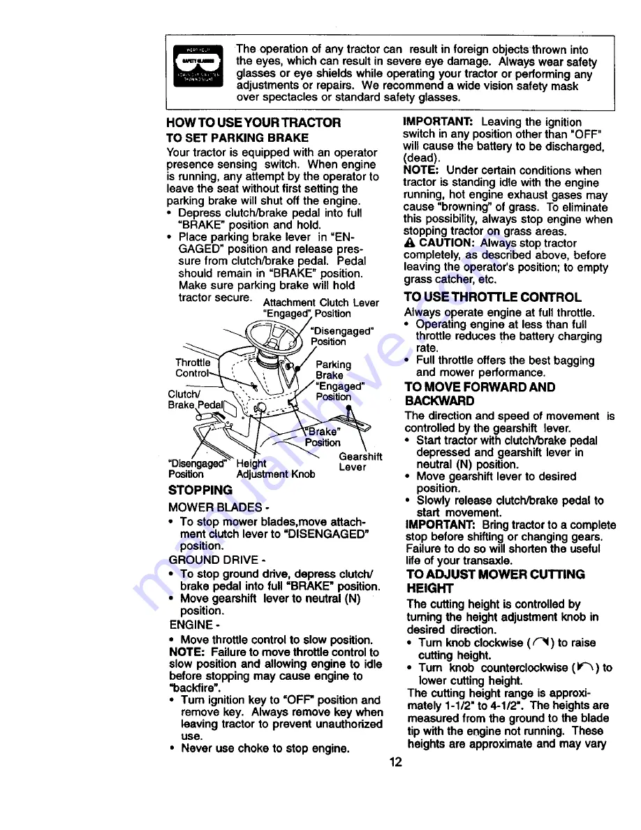 Craftsman 917.27113 Owner'S Manual Download Page 12