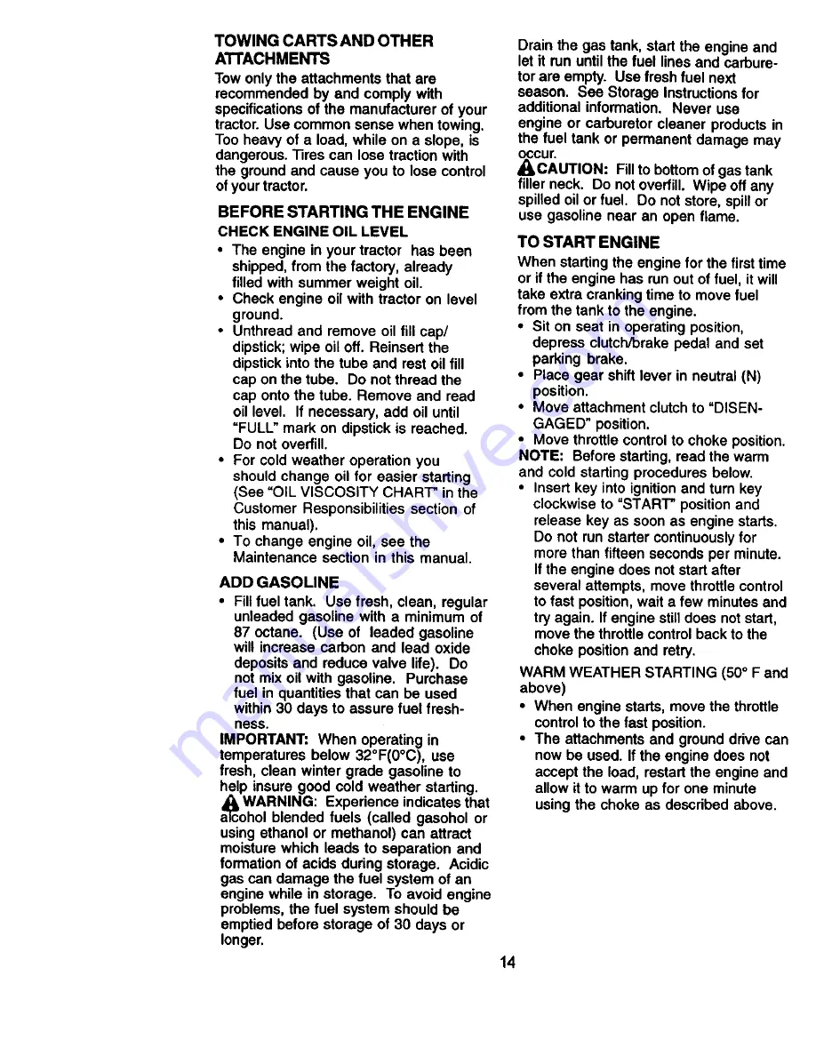 Craftsman 917.27113 Owner'S Manual Download Page 14