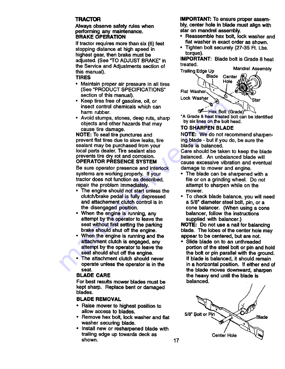 Craftsman 917.27113 Owner'S Manual Download Page 17