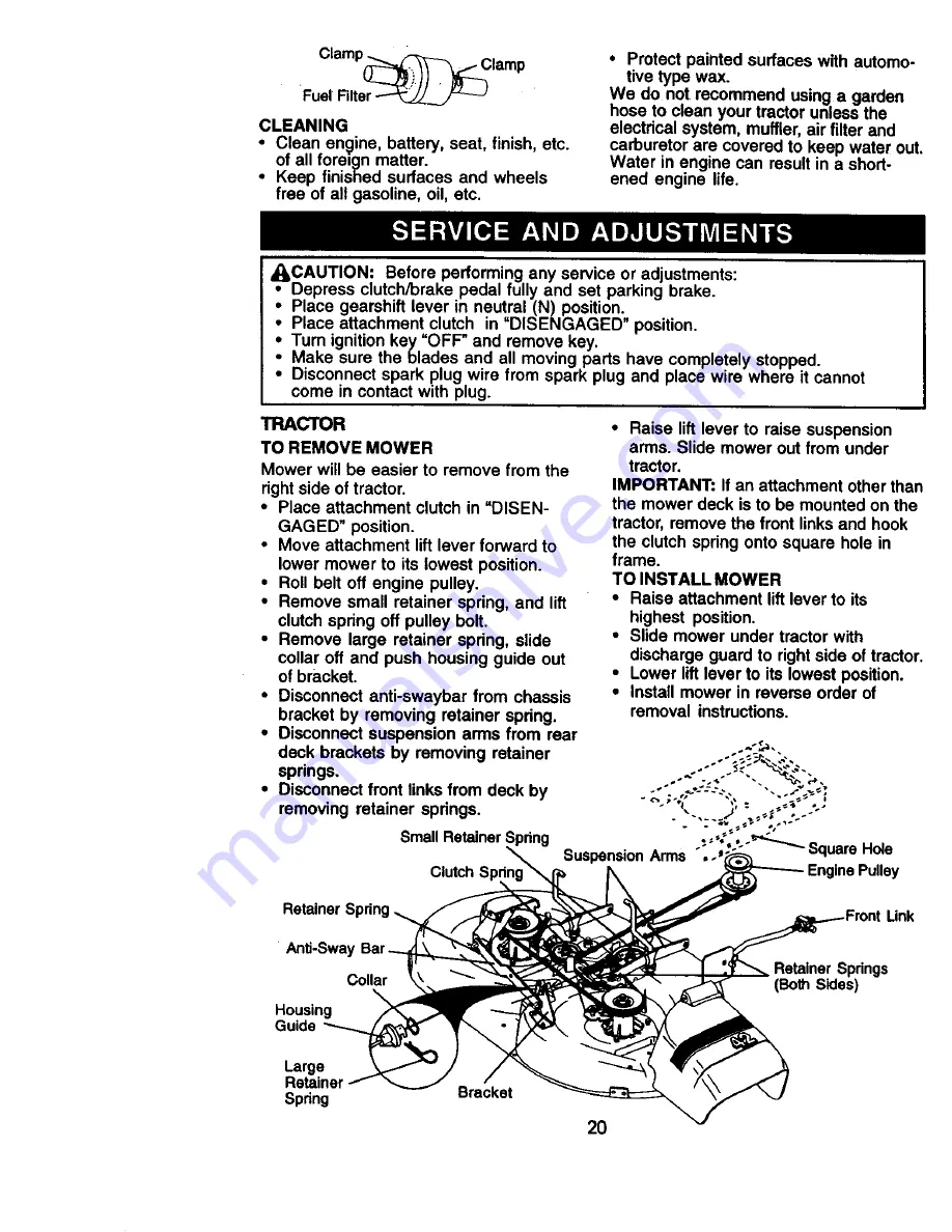 Craftsman 917.27113 Owner'S Manual Download Page 20