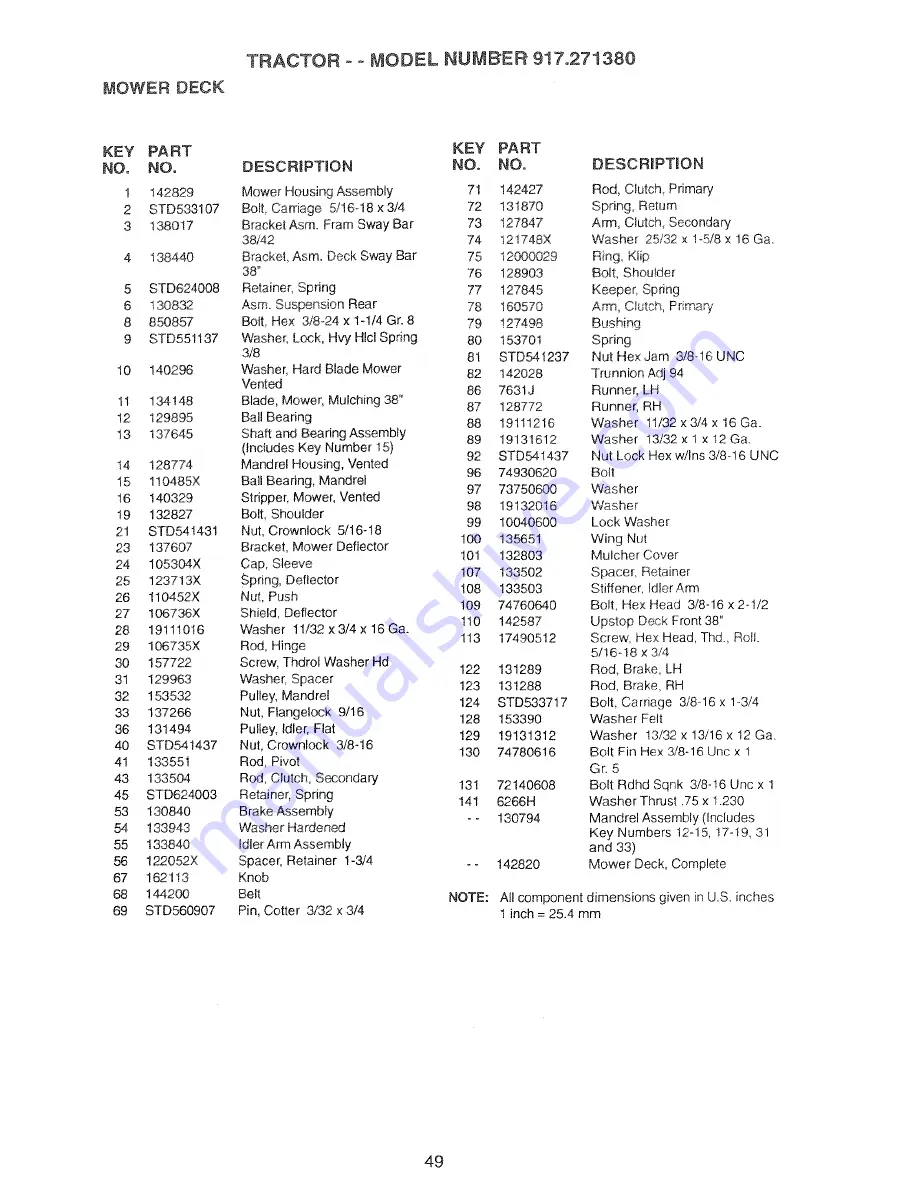 Craftsman 917.271380 Owner'S Manual Download Page 49