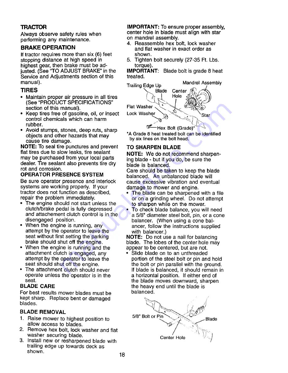 Craftsman 917.271550 Owner'S Manual Download Page 18