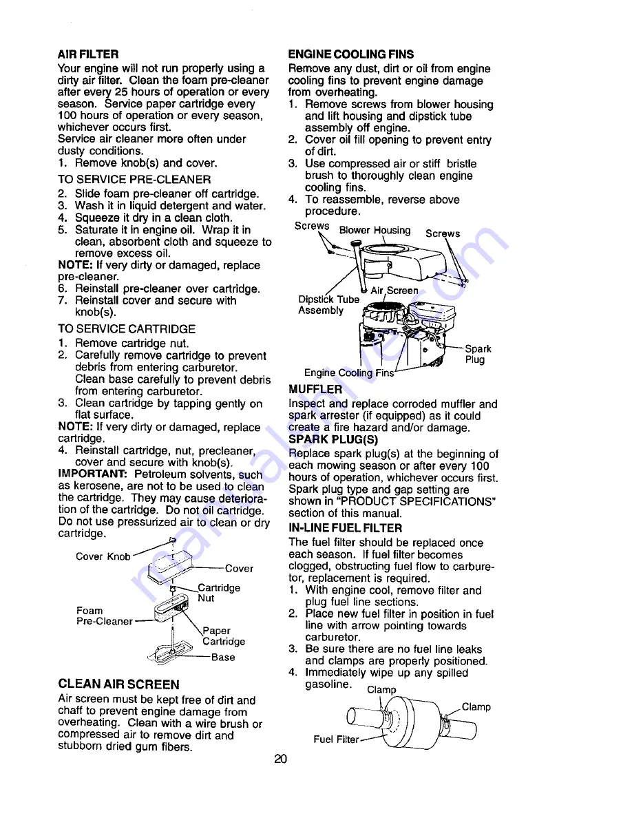 Craftsman 917.271551 Owner'S Manual Download Page 20