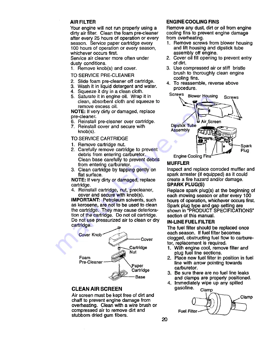 Craftsman 917.271552 Owner'S Manual Download Page 20