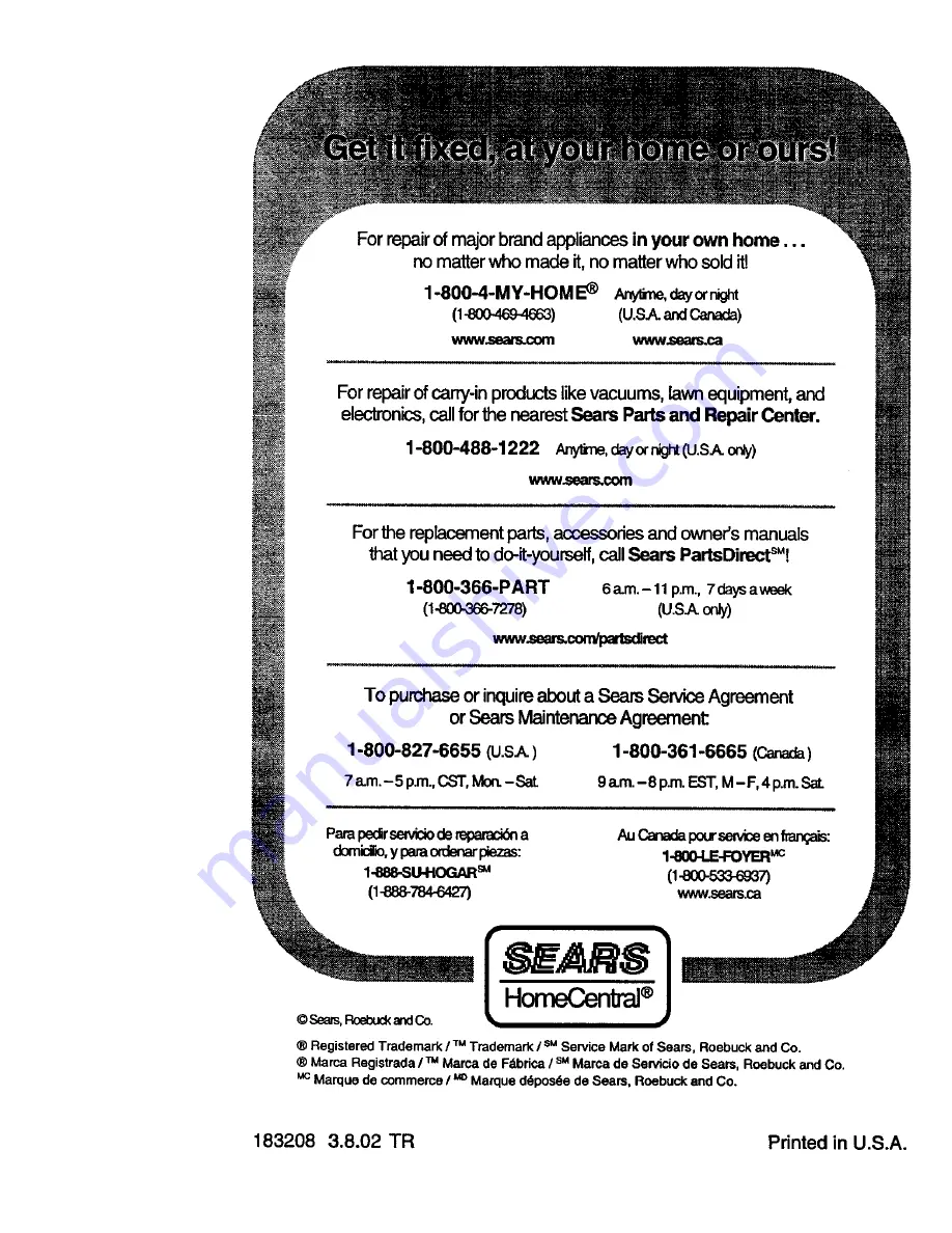 Craftsman 917.271552 Owner'S Manual Download Page 60