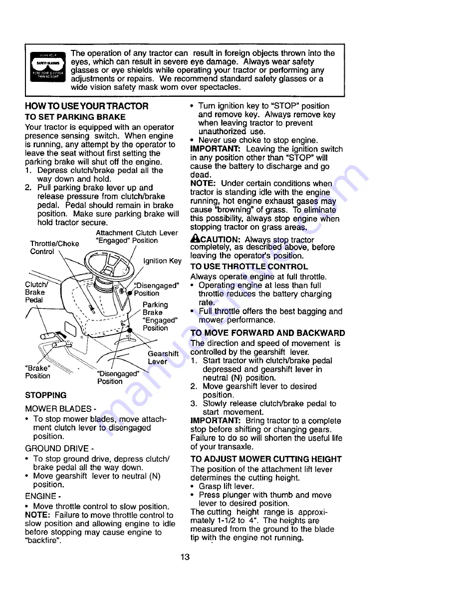 Craftsman 917.271554 Owner'S Manual Download Page 13