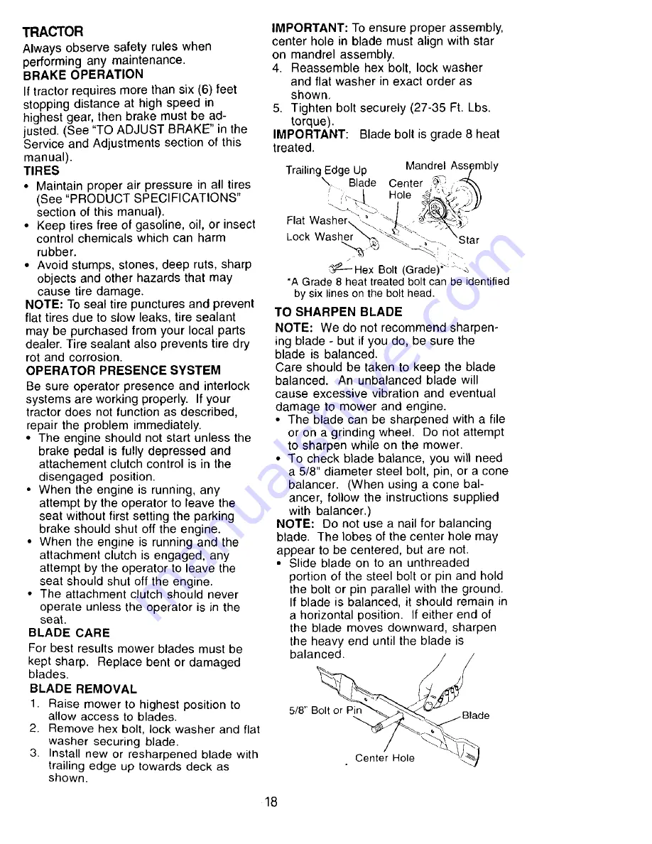 Craftsman 917.271635 Owner'S Manual Download Page 18