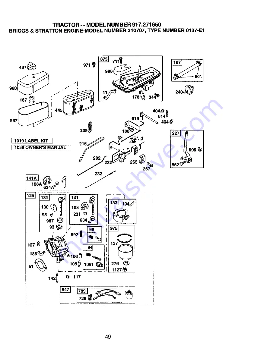 Craftsman 917.271650 Owner'S Manual Download Page 49