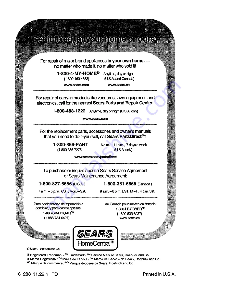 Craftsman 917.271650 Owner'S Manual Download Page 56