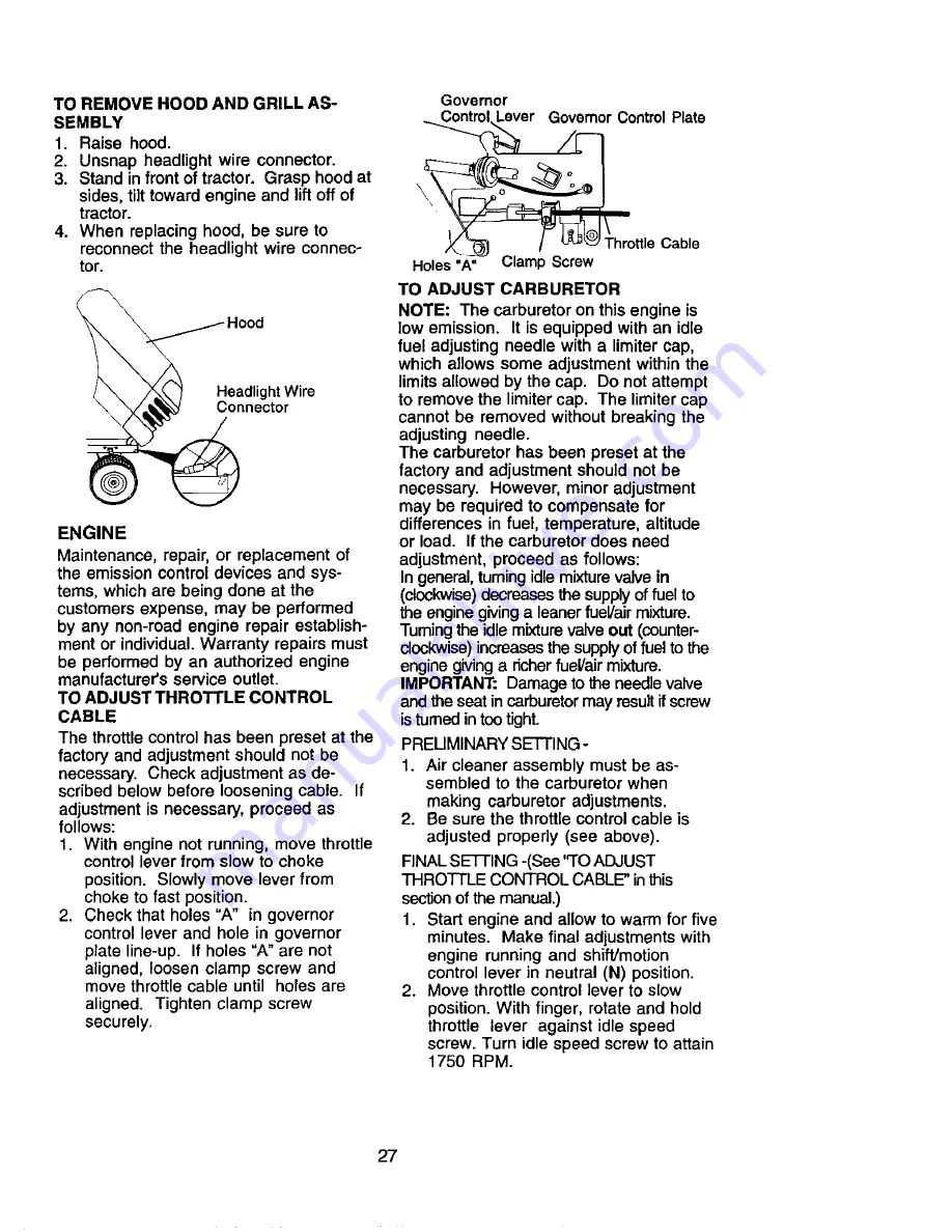 Craftsman 917.271662 Owner'S Manual Download Page 27